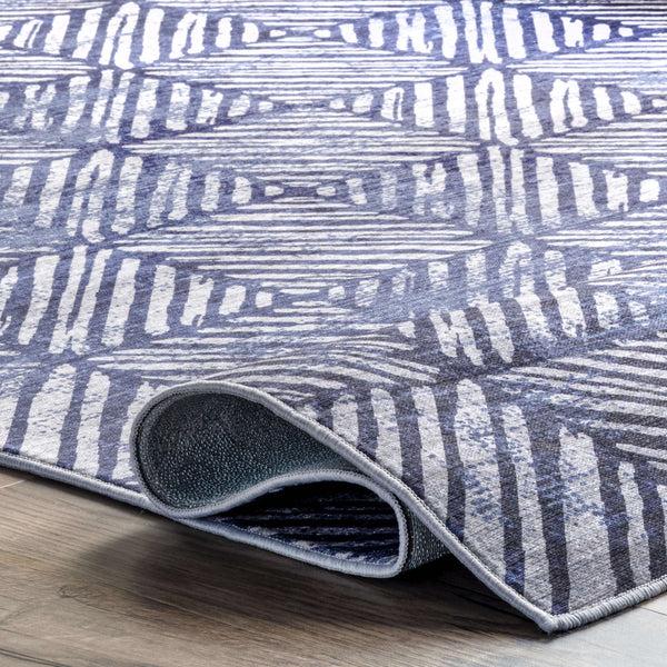 Nuloom Cami Modern Machine Washable Indoor/Outdoor Area Rug Blue