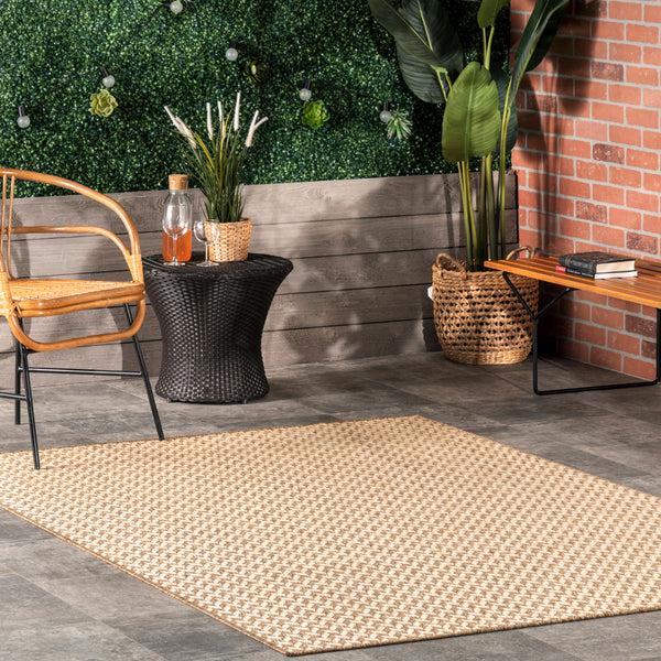 Nuloom Camryn Herringbone Indoor/Outdoor Area Rug Beige