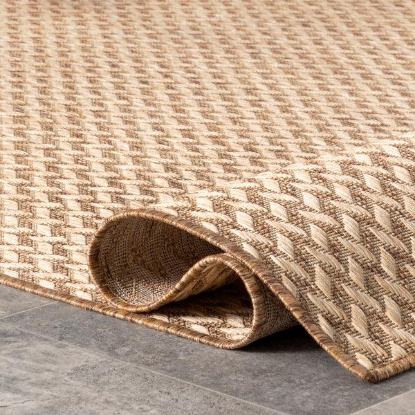 Nuloom Camryn Herringbone Indoor/Outdoor Area Rug Beige
