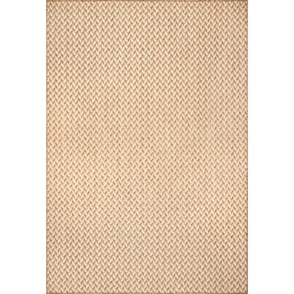 nuloom Camryn Herringbone Indoor/Outdoor Area Rug Beige