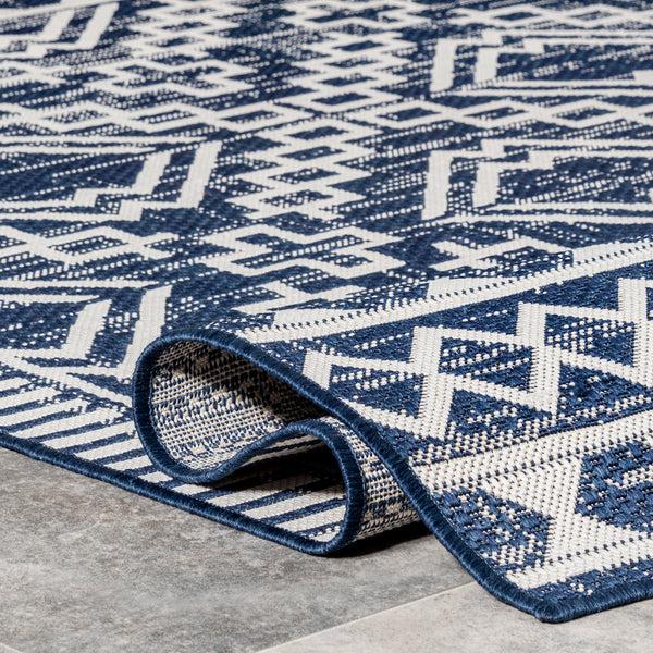 Nuloom Cari Moroccan Tribal Indoor/Outdoor Area Rug Navy