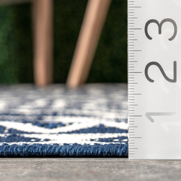 Nuloom Cari Moroccan Tribal Indoor/Outdoor Area Rug Navy