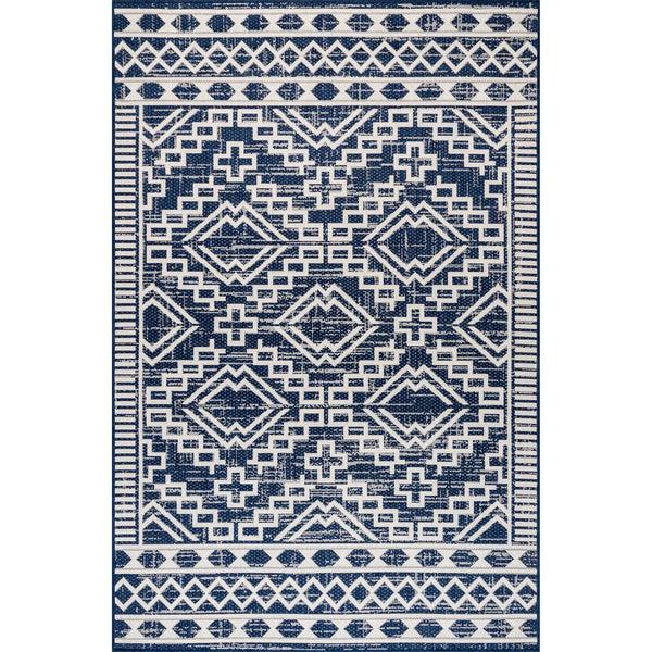nuloom Cari Moroccan Tribal Indoor/Outdoor Area Rug Navy