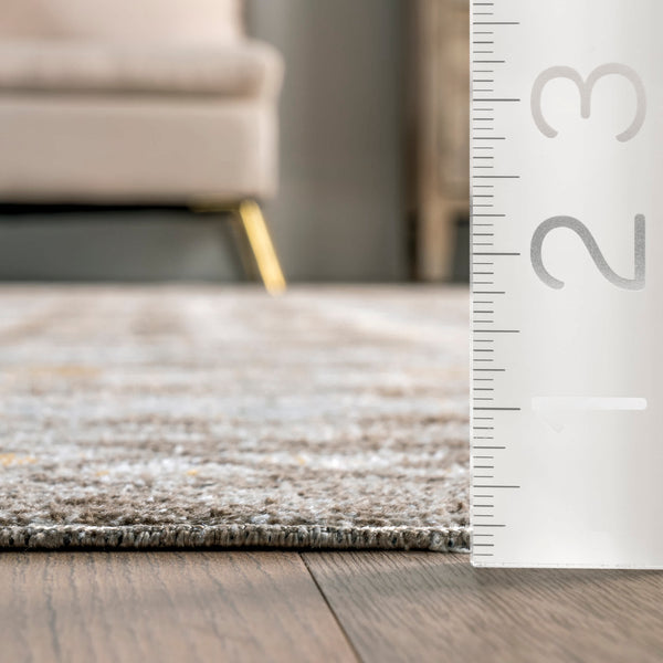 Nuloom Carley Machine Washable Geometric Area Rug Beige