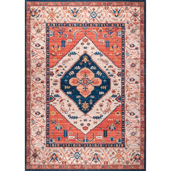 nuloom Carolyn Machine Washable Tribal Motif Area Rug Rust