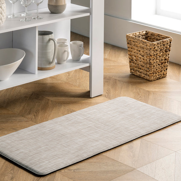 Nuloom Casual Anti Fatigue Kitchen Or Laundry Room Comfort Mat Off White