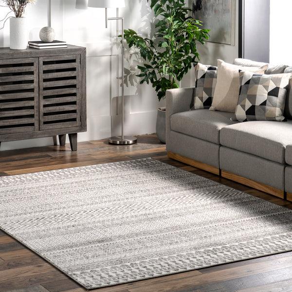 Nuloom Catherina Transitional Geometric Area Rug Gray