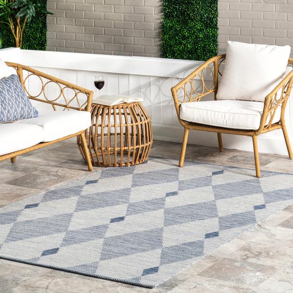 Nuloom Catja Geometric Indoor/Outdoor Area Rug Blue