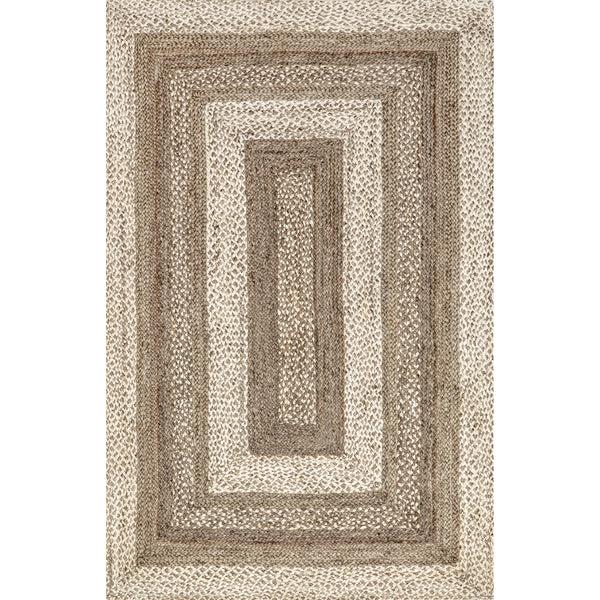 nuloom Charlene Braided Border Jute Area Rug Natural