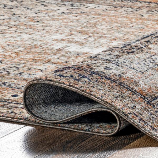 Nuloom Charvi Distressed Medallion Fringe Area Rug Multicolor