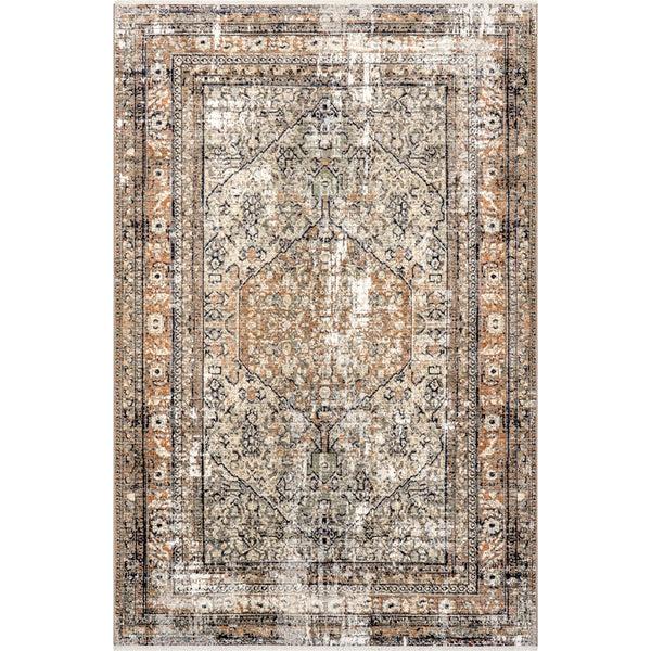 nuloom Charvi Distressed Medallion Fringe Area Rug Multicolor