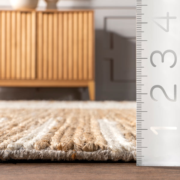 Nuloom Chastain Modern Geometric Jute Area Rug Natural