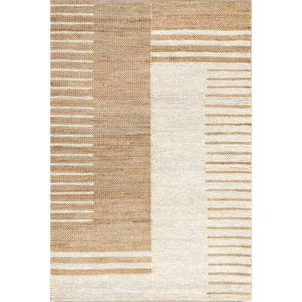 nuloom Chastain Modern Geometric Jute Area Rug Natural