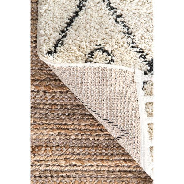 Nuloom Chrissy Moroccan Trellis Tassel Rug Off White