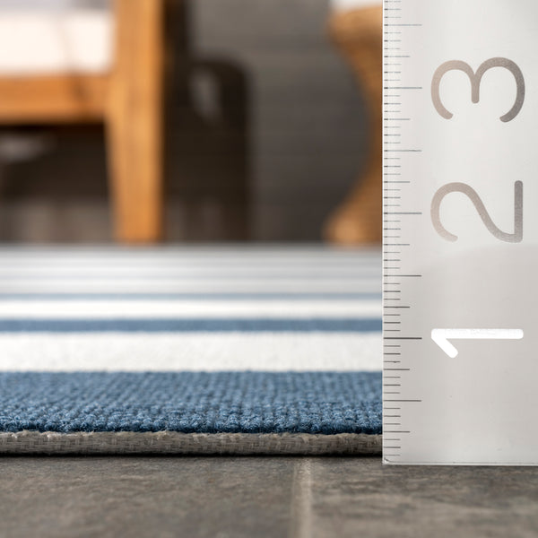 Nuloom Christa Striped Indoor/Outdoor Area Rug Navy