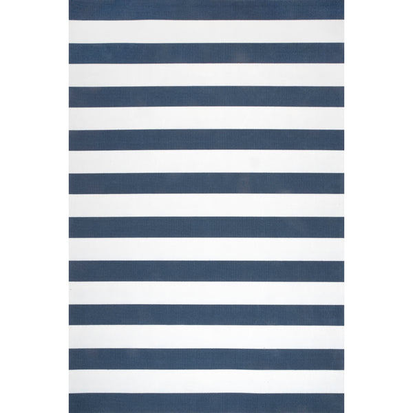 nuloom Christa Striped Indoor/Outdoor Area Rug Navy