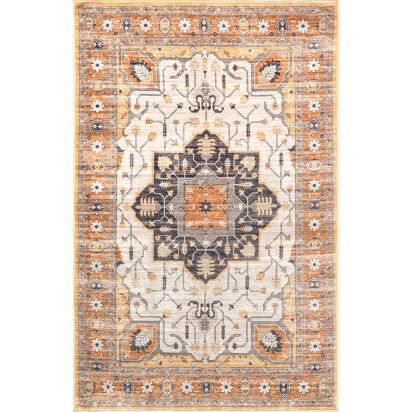 nuloom Cira Traditional Vintage Machine Washable Area Rug Beige