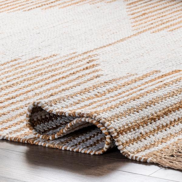Nuloom Clea Hand Woven Geometric Flatweave Tassel Area Rug Natural