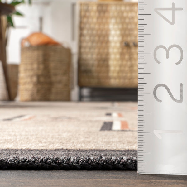 Nuloom Colbie Tribal Machine Washable Area Rug Ivory