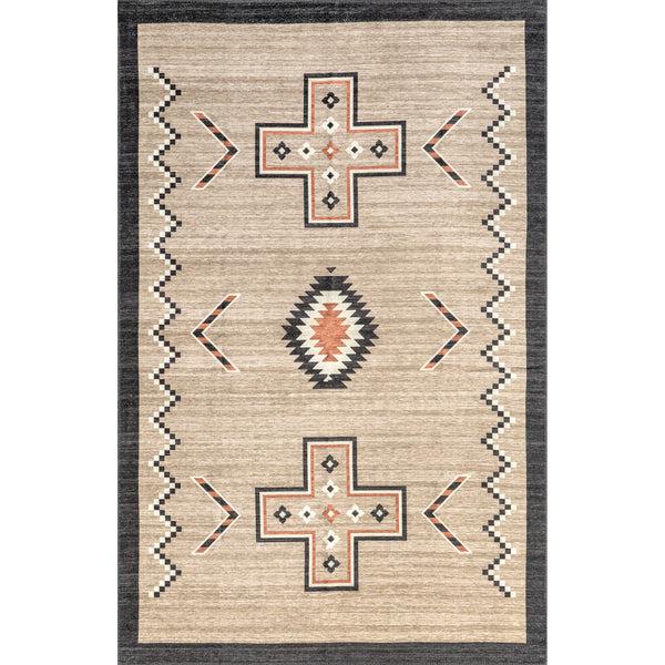 nuloom Colbie Tribal Machine Washable Area Rug Ivory