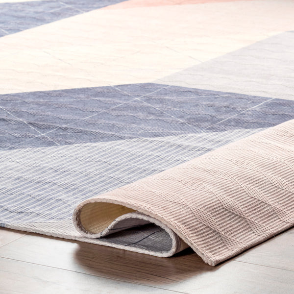 Nuloom Contemporary Collage Washable Area Rug Beige
