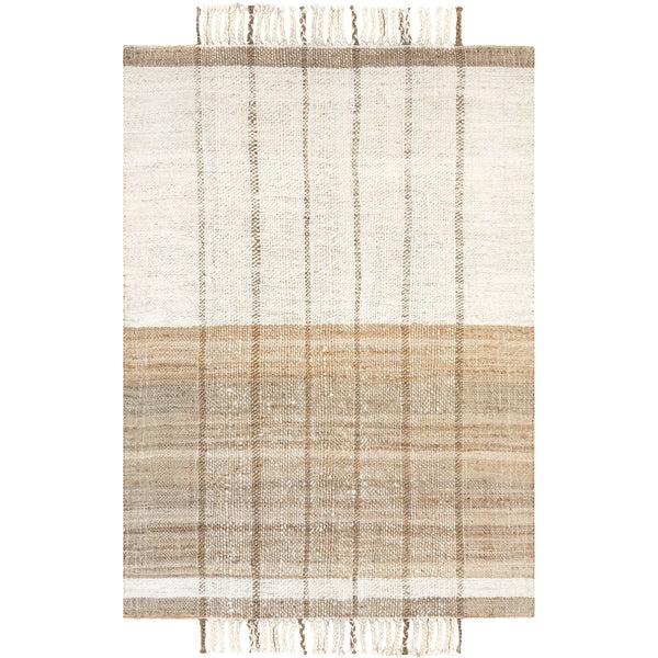 nuloom Cornelia Striped Jute Tassel Area Rug Natural