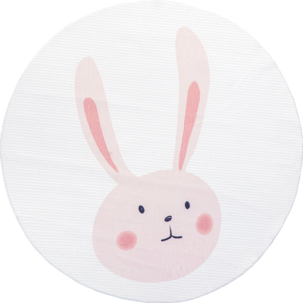 nuloom Crystal Rabbit Kids Machine Washable Area Rug Pink