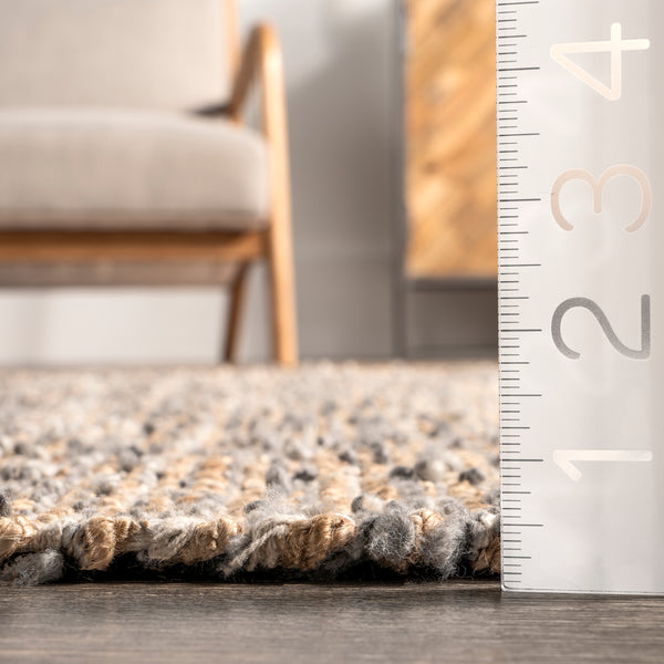 Nuloom Cyndi Contemporary Jute Blend Area Rug Charcoal