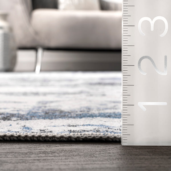 Nuloom Dali Abstract Machine Washable Area Rug Gray