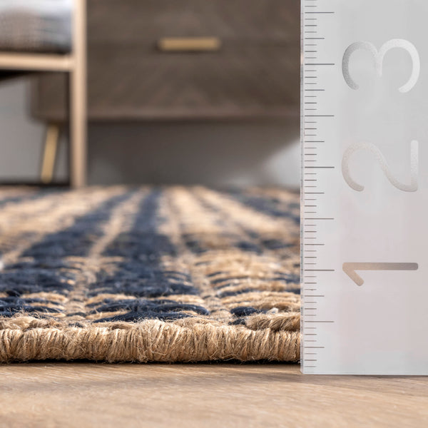 Nuloom Danica Hand Woven Plaid Jute Area Rug Natural