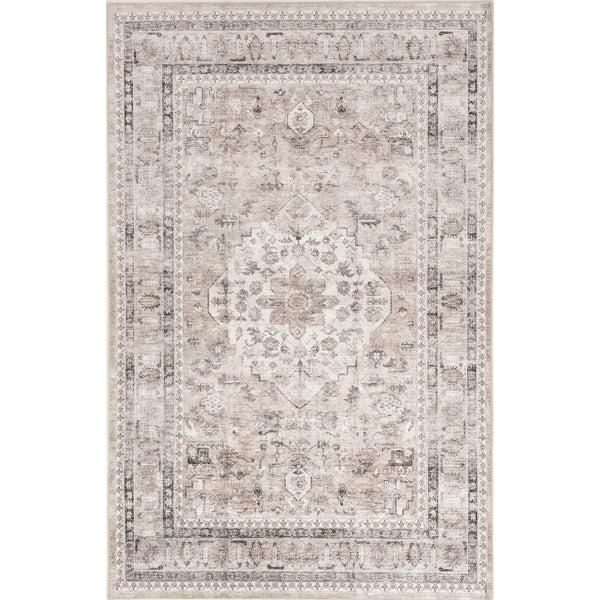 Nuloom Davi Faded Stain-Resistant Machine Washable Area Rug Taupe
