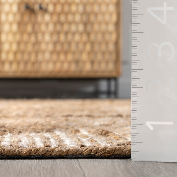 Nuloom Davina Bohemian Tasseled Jute Area Rug Natural