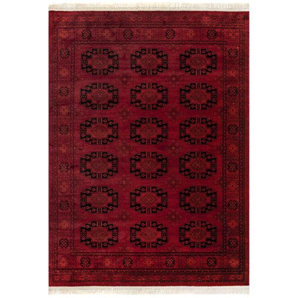 nuloom Diandra Traditional Persian Motif Fringe Area Rug Red