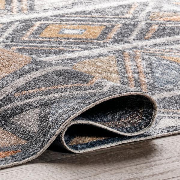 Nuloom Dolina Tribal Stripes Machine Washable Area Rug Blue