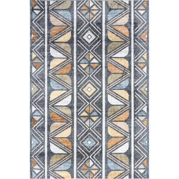 nuloom Dolina Tribal Stripes Machine Washable Area Rug Blue