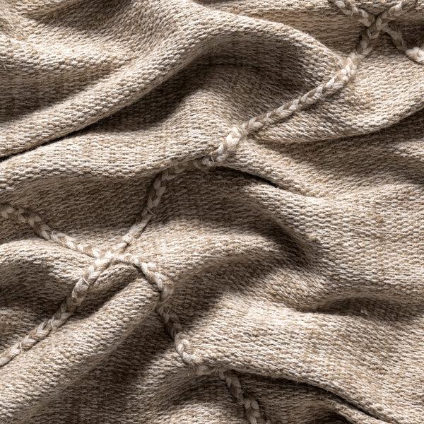 Nuloom Elana Textured Jute And Cotton Tassel Area Rug Beige