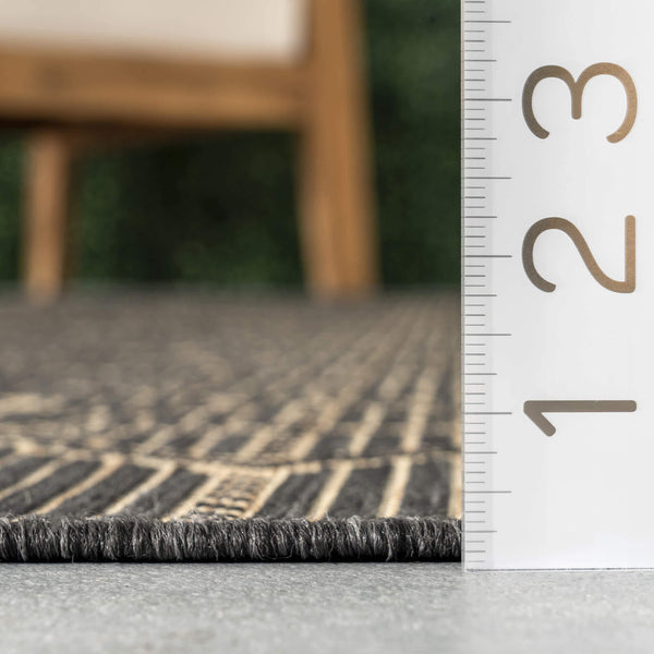 Nuloom Elara Global Inspired Trellis Indoor/Outdoor Area Rug Charcoal