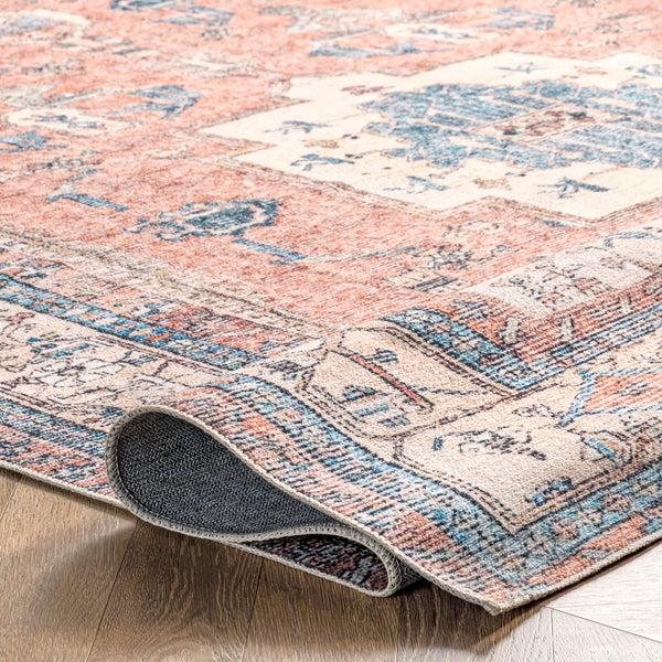 Nuloom Eleanor Machine Washable Distressed Medallion Area Rug Multi
