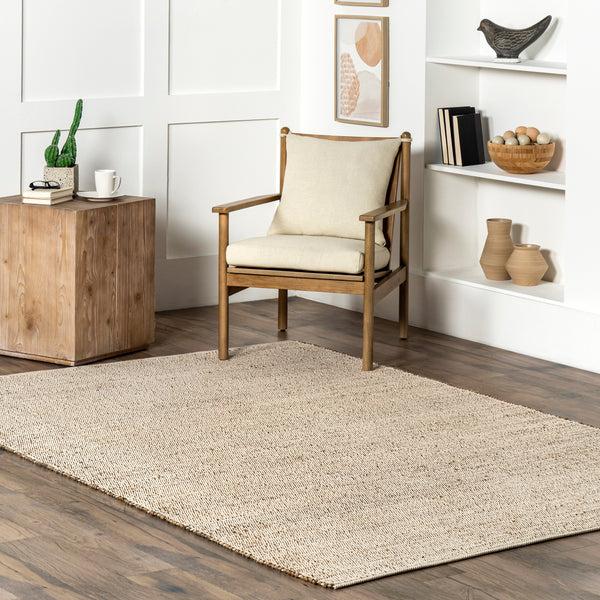 Nuloom Elfriede Farmhouse Jute Blend Area Rug Natural