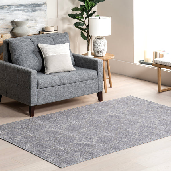 Nuloom Elia Casual Geometric Machine Washable Area Rug Blue