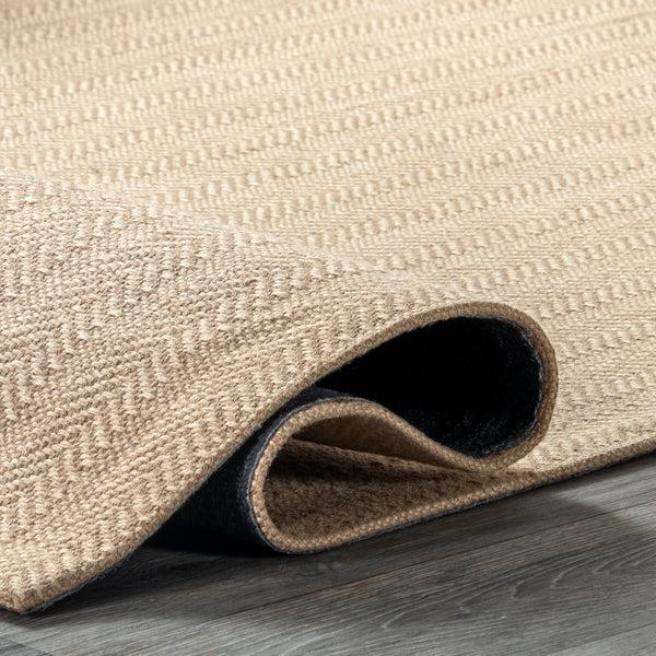 Nuloom Elisabet Chevron Striped Jute Area Rug Natural