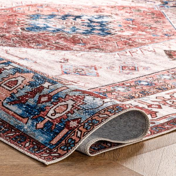 Nuloom Eliza Machine Washable Traditional Medallion Area Rug Multi