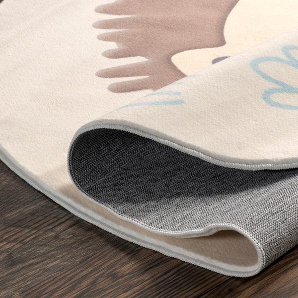 Nuloom Ellia Cheerful Lion Machine Washable Kids Area Rug Multi