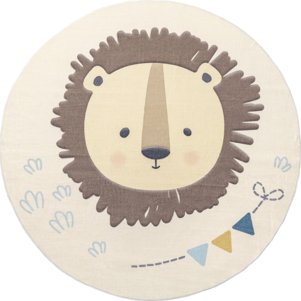 nuloom Ellia Cheerful Lion Machine Washable Kids Area Rug Multi