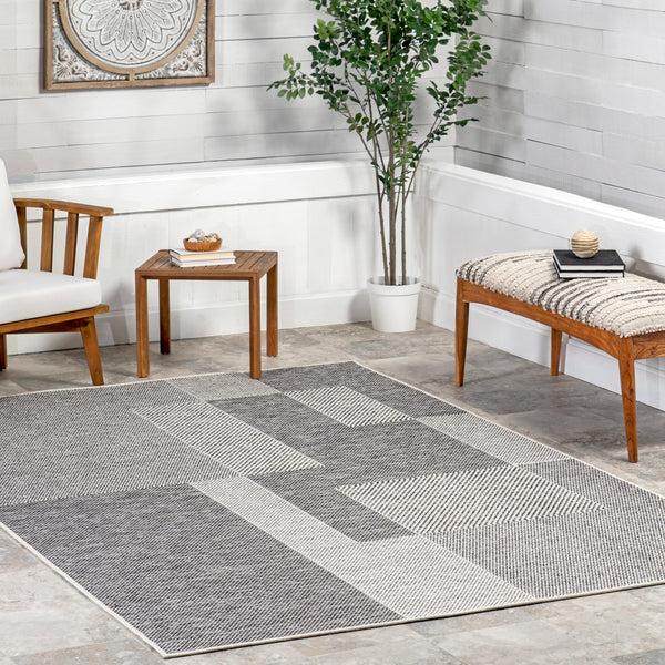 Nuloom Ellowyn Geometric Indoor/Outdoor Area Rug Gray
