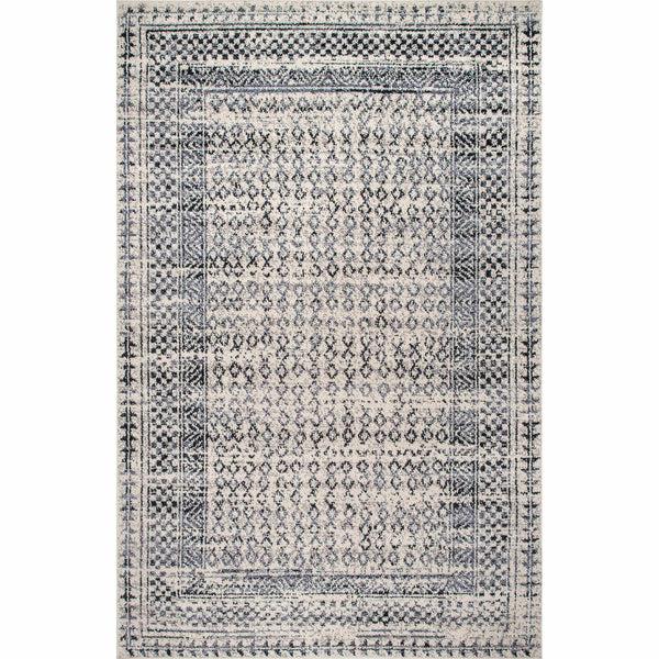 nuloom Elodie Distressed Diamonds Area Rug Light Gray