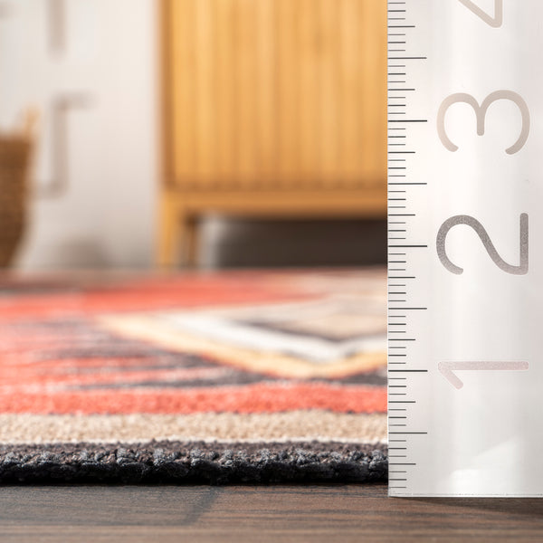 Nuloom Elora Southwestern Machine Washable Area Rug Red