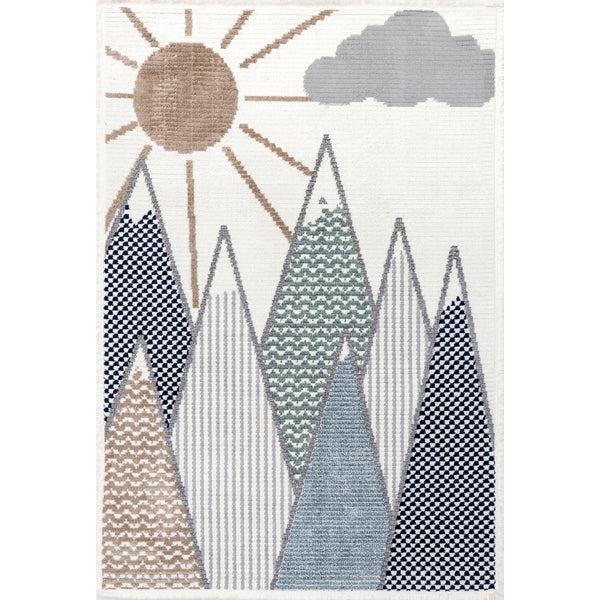 nuloom Elsha Rocky Mountains Kids Fringe Area Rug Beige