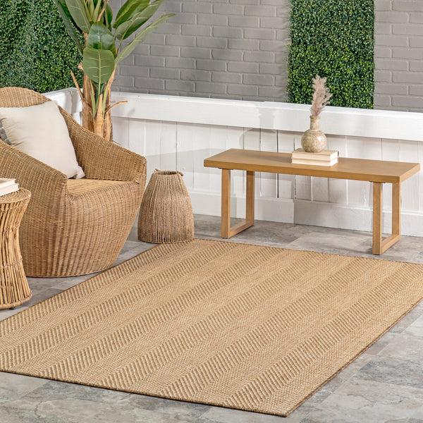 Nuloom Emerie Solid Casual Indoor/Outdoor Area Rug Natural