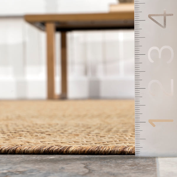 Nuloom Emerie Solid Casual Indoor/Outdoor Area Rug Natural